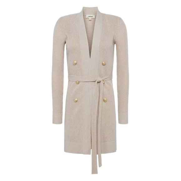 L'Agence Noe Double-Breasted Cardigan Pecan L - Picture 2 of 11